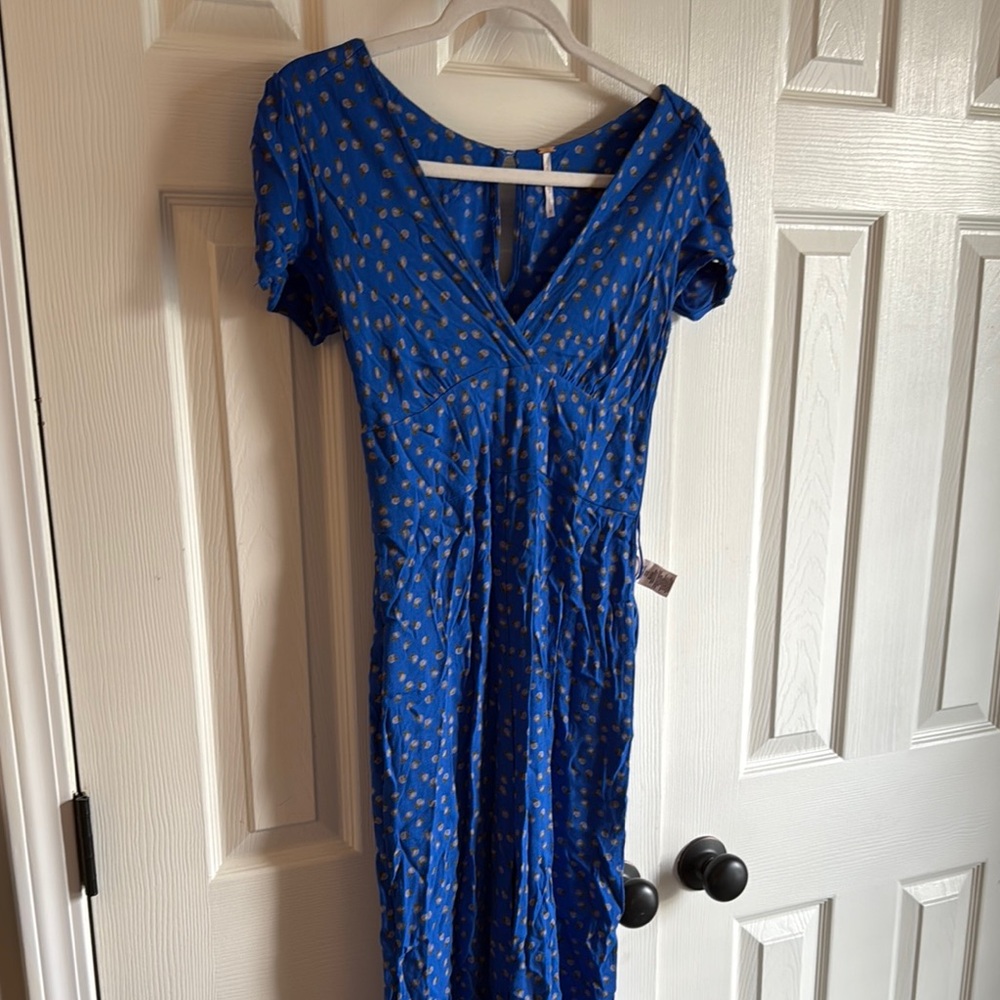 Blue Floral Women's Dress